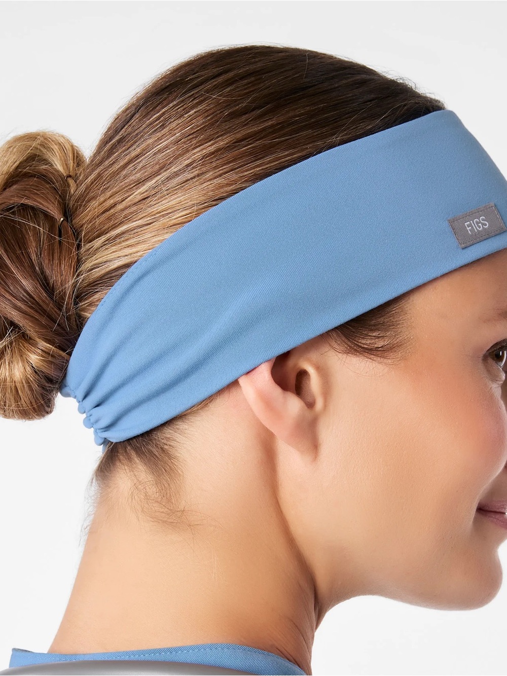 NWT FIGS Scrubs Headband cinched Ceil Blue SOLD OUT
